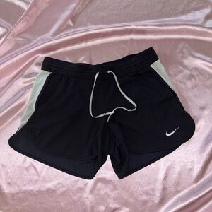Nike Women’s Athletic Running Shorts Black White Drawstring Size M